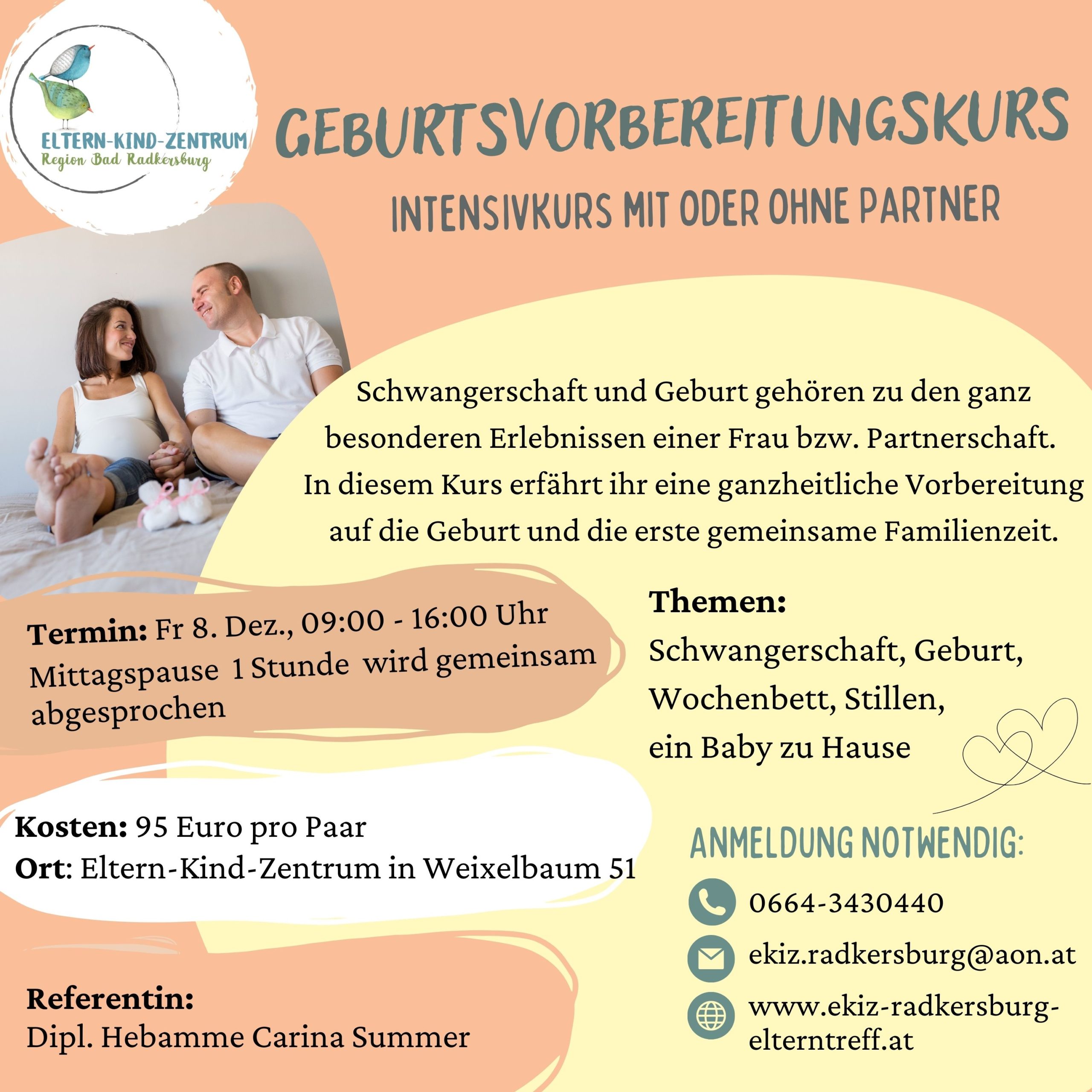 Geburtsvorbereitungskurs Intensivkurs mit oder ohne Partner - eintägig ...